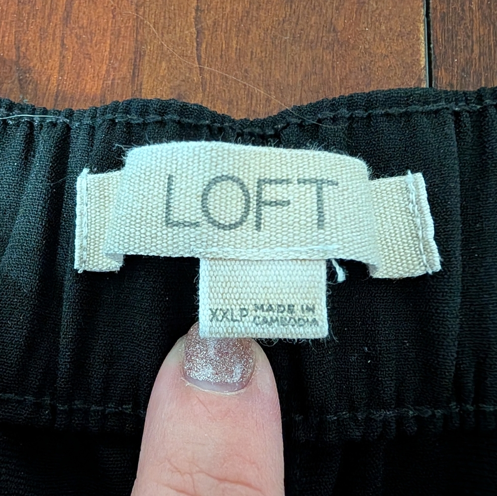 3/$30 Loft Ankle Crop PETITE Elastic Pants - Picture 5 of 8